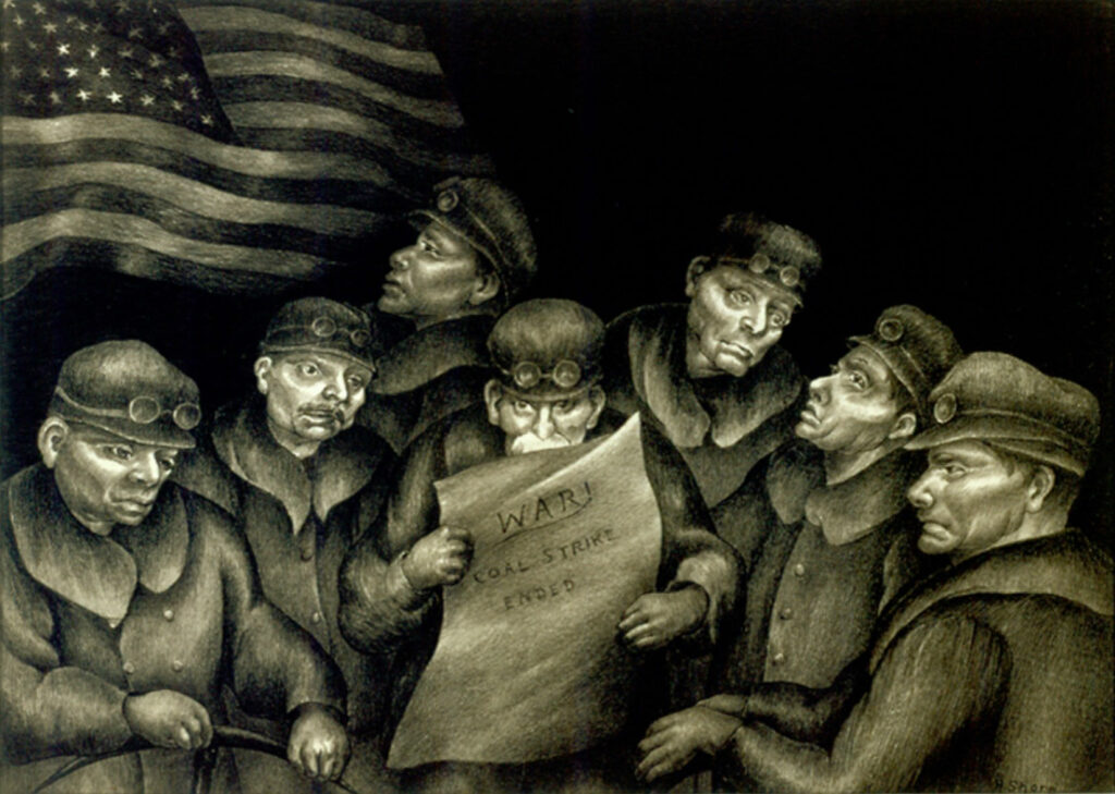 Henrietta Shore. War, c. 1933. Conte crayon on paper. 15 x 20 1/2 inches